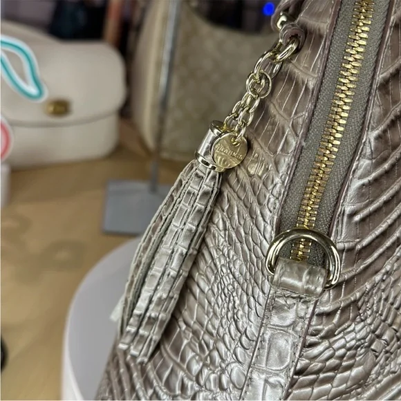 Brahmin Crocodile-Embossed Handbag - Picture 5 of 14